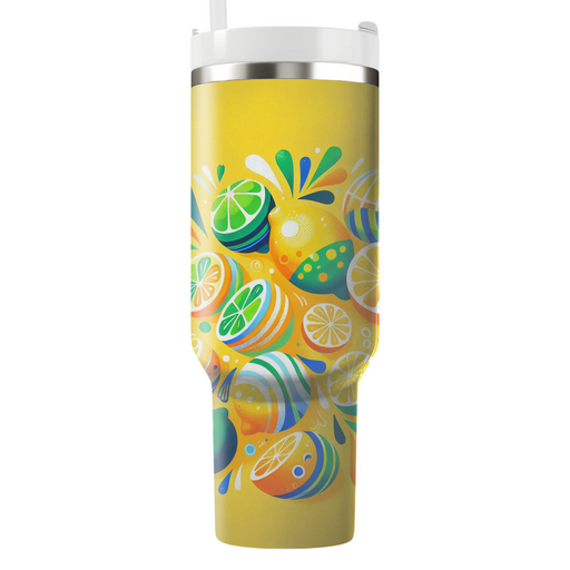 Summer Citrus Burst  Tumblers With Lids