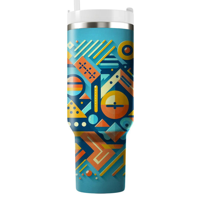 Geometric Neon Vibes  Custom Tumblers