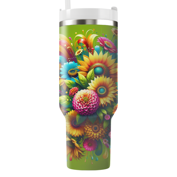 Vibrant Floral Carnival  Custom Tumblers