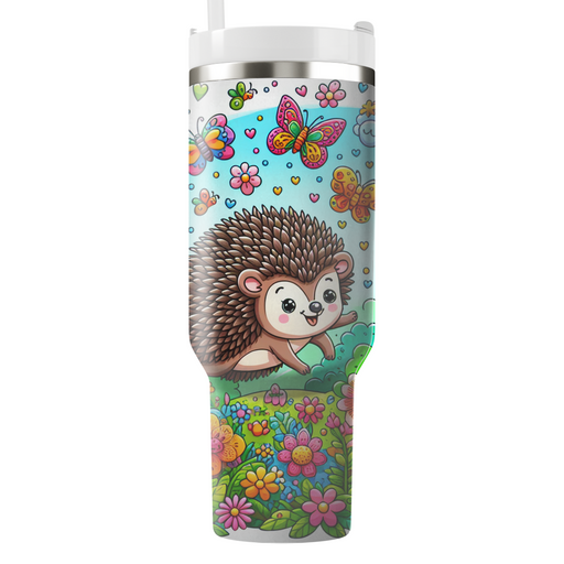 Whimsical Hedgehog Adventure  Tumbler Cups