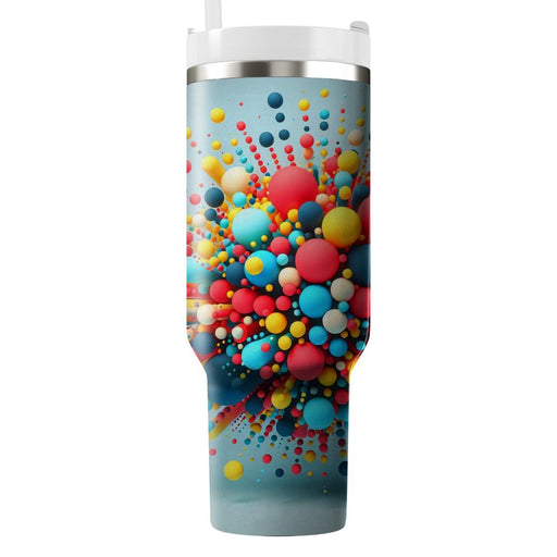 Whimsical Polka Dot Explosion  Unique Tumblers