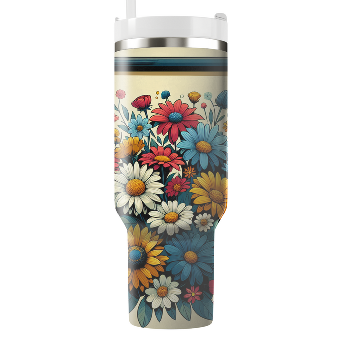 Bright Floral Patchwork  Custom Tumblers