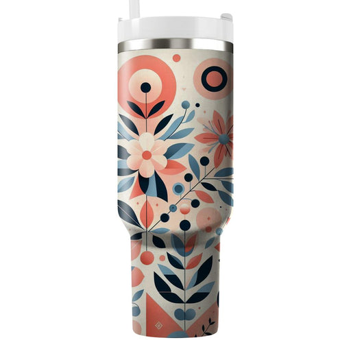 Whimsical Floral Geometry  Personalized Tumblers