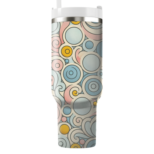 Swirling Floral Circles  Tumbler Cups