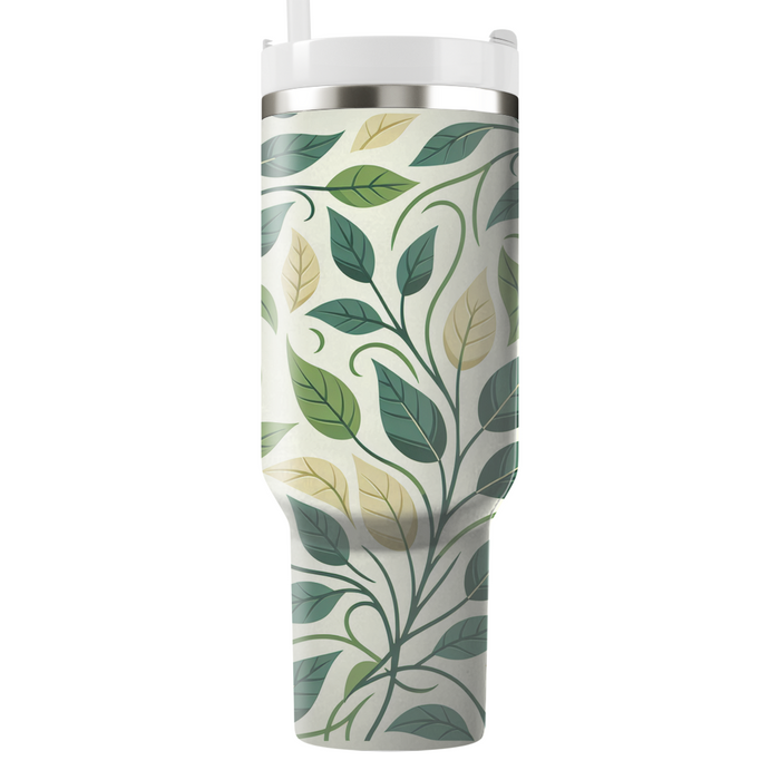 Stylized Leaf Vine Custom Tumblers