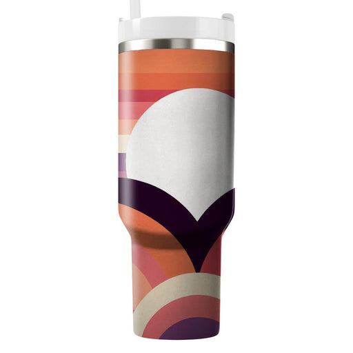 Sunset Gradient Arches  Tumblers With Lids