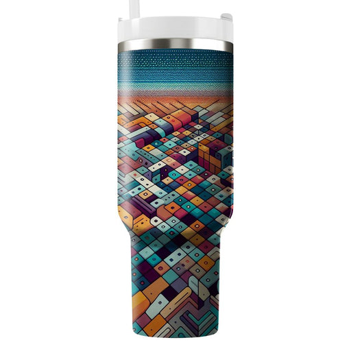 Geometric Mosaic Dreams  Travel Tumblers