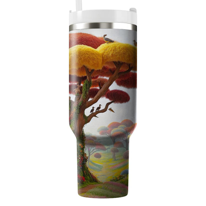 Whimsical Giraffe Forest  Tumbler Cups