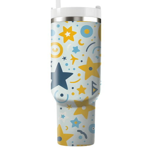 Whimsical Star Patterns Decorative Tumblers