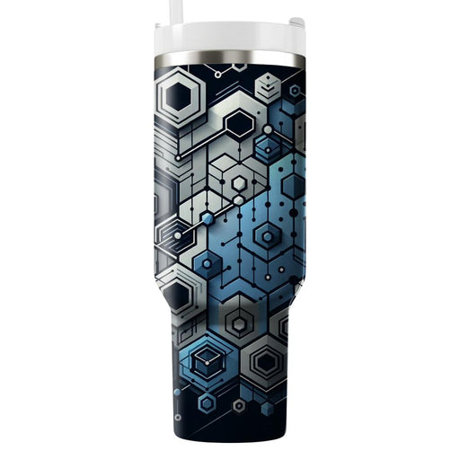 Futuristic Hexagonal Network  Decorative Tumblers