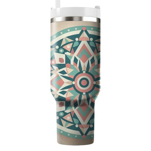 Geometric Mandala Blossom  Decorative Tumblers