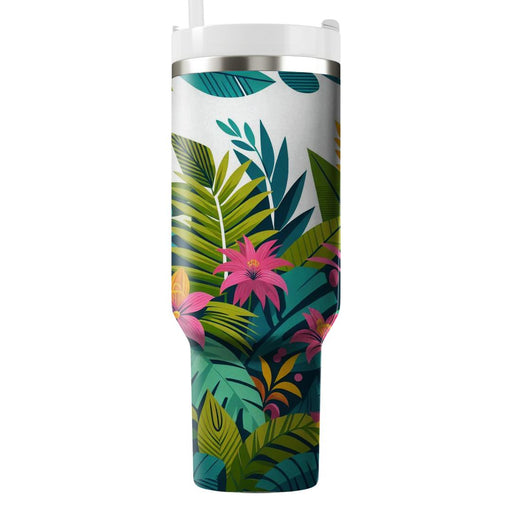 Vibrant Jungle Flora  Decorative Tumblers