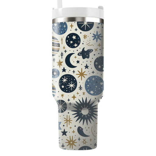 Whimsical Celestial Bodies  Decorative Tumblers