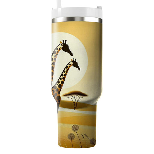 Gentle Giraffe Safari  Custom Tumblers