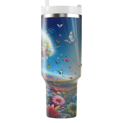 Spring Rainbow Blossoms  Personalized Tumblers