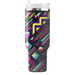 Bold Patterns And Neon Lights  Personalized Tumblers