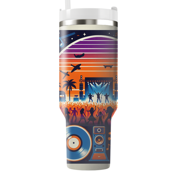 Retro Music Festival Tumblers With Lids