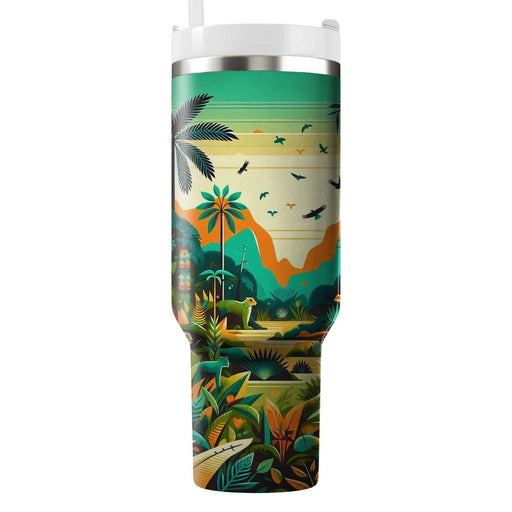 Retro Jungle Safari  Custom Tumblers