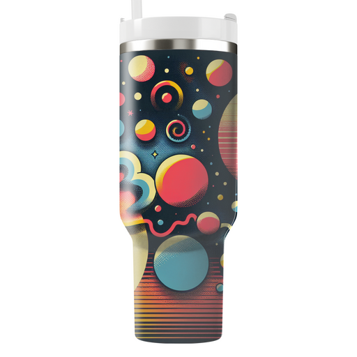 Retro Polka Burst  Personalized Tumblers