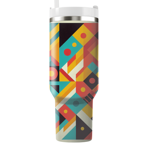 Geometric Mosaic Design Tumbler Cups