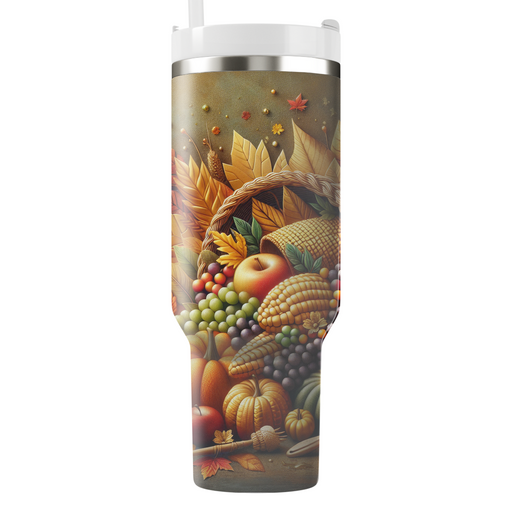 Glimmering Gratitude - Thanksgiving  Decorative Tumblers