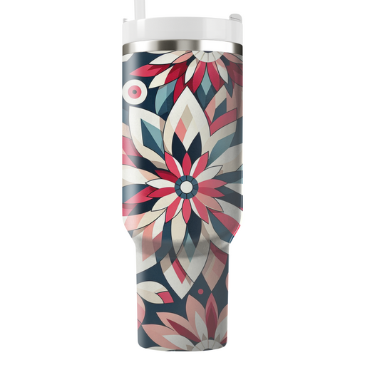 Artistic Geometric Petals Custom Tumblers