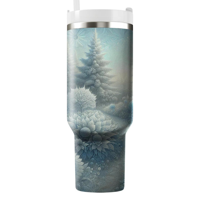 Winter Crystal Garden Tumblers With Lids