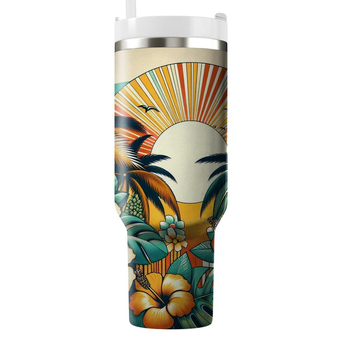 Tropical Oasis - Summer Solstice  Decorative Tumblers