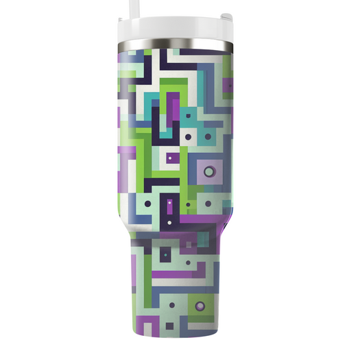 Geometric Maze Delight Decorative Tumblers