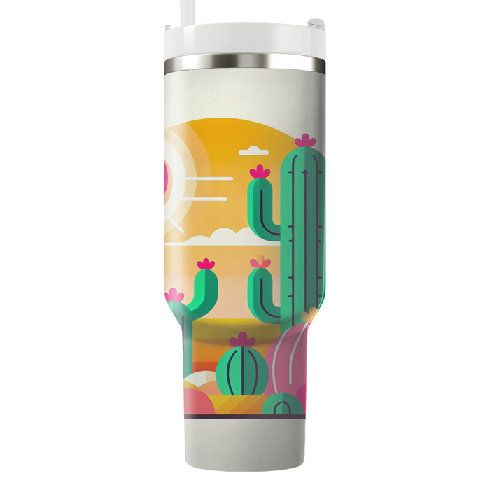 Cactus Garden Delight Tumblers With Lids