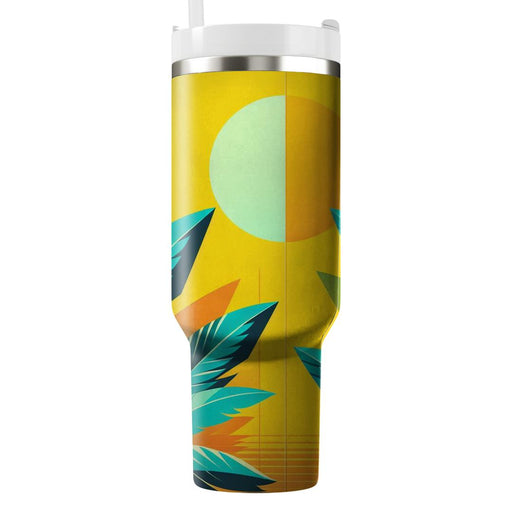 Retro Palm Leaf  Custom Tumblers