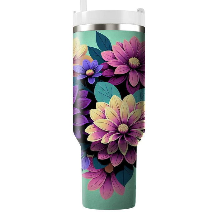 Whimsical Dahlia Dreams  Insulated Tumblers