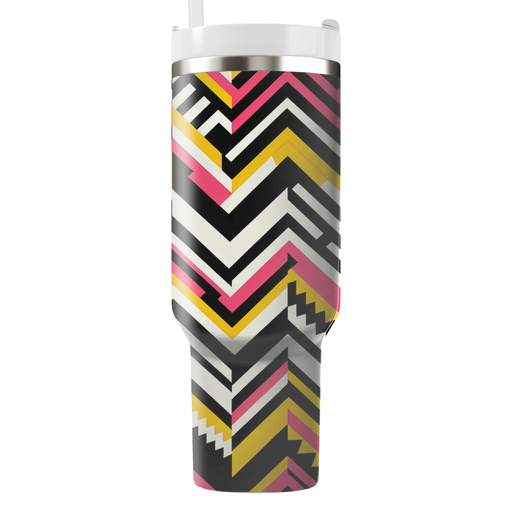 Funky Zigzag Pattern  Insulated Tumblers