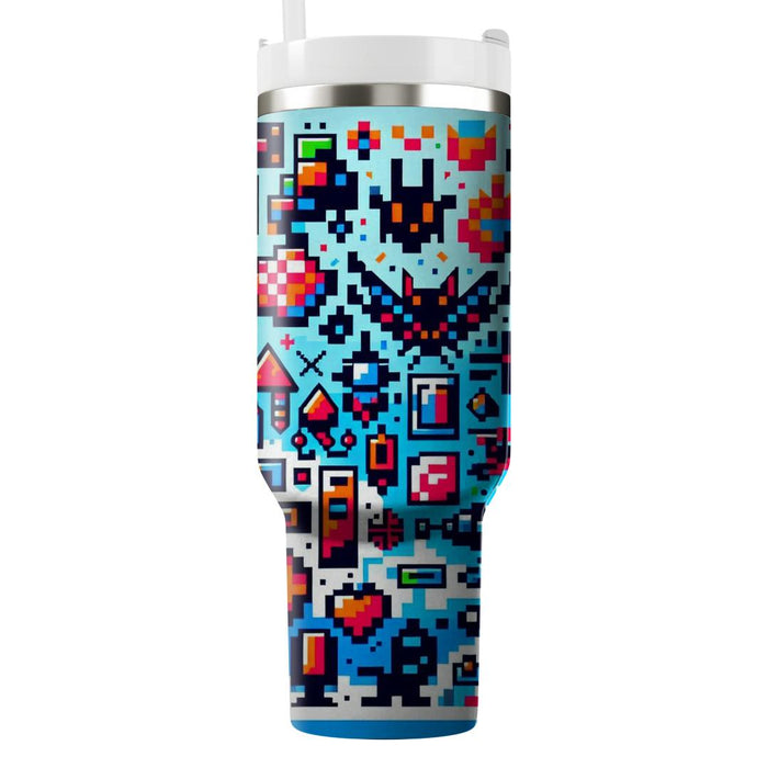 Retro Pixel Patterns  Tumblers For Gifts