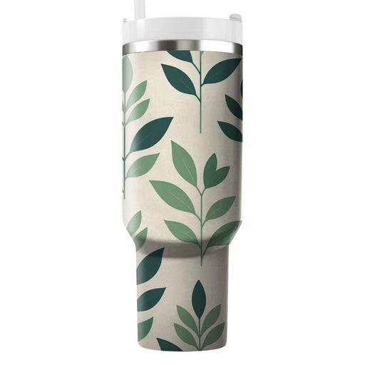 Elegant Leaf Motif  Tumblers With Lids