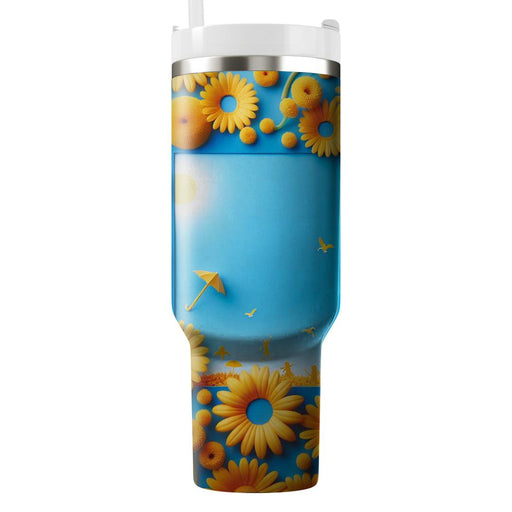 Sunkissed Daisy Field  Insulated Tumblers