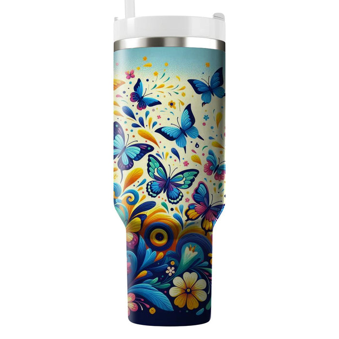 Whimsical Garden Butterfly  Decorative Tumblers