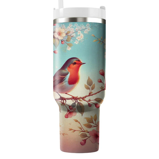 Spring Robin Serenade Tumblers With Lids