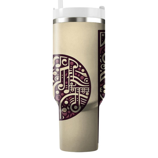 Vintage Music Notes  Tumblers With Lids