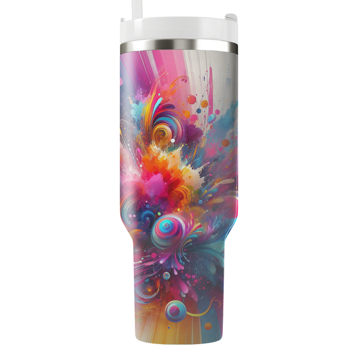 Abstract Bliss - An Artful Holi  Personalized Tumblers