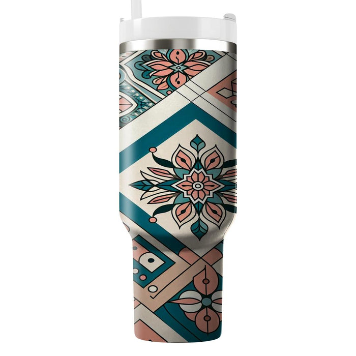 Floral Geometry Harmony  Tumblers For Gifts