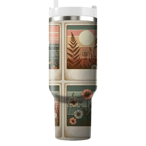 Vintage Polaroid Patchwork  Insulated Tumblers