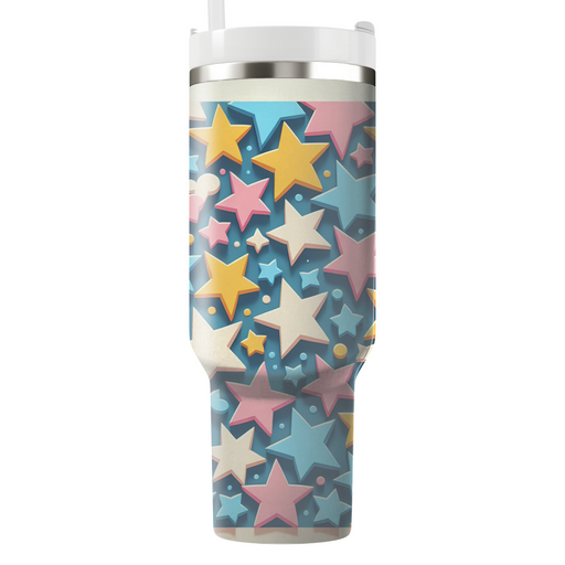 Whimsical Star Pattern  Tumblers With Lids