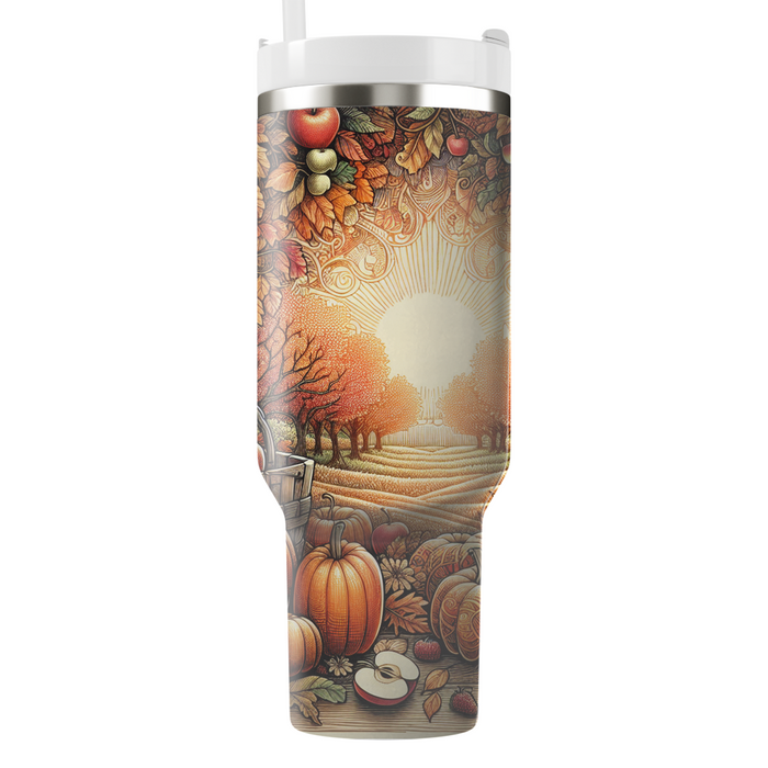 Autumn Harvest Gathering Decorative Tumblers