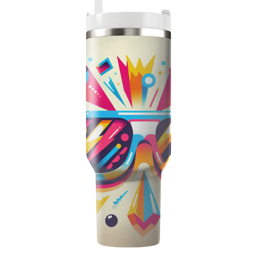 Vivid Retro Frames Travel Tumblers