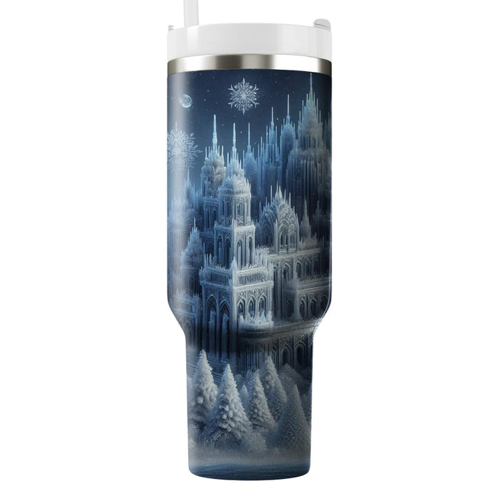 Winter Crystal Palace Tumblers With Lids