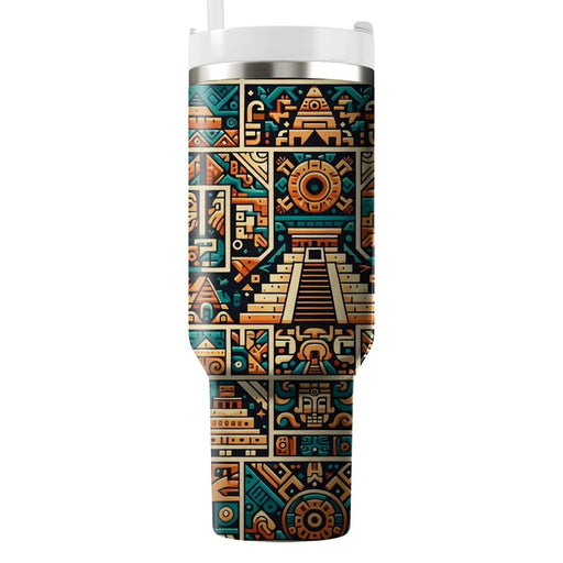 Aztec Pyramid Radiance  Tumblers With Lids