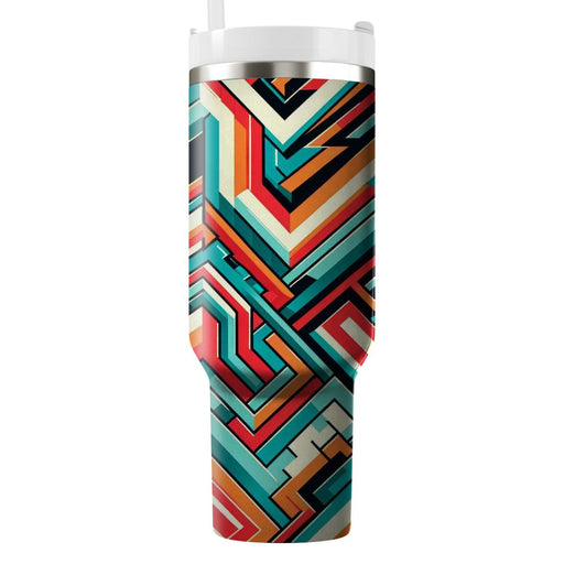 Vibrant Zigzag Colors  Custom Tumblers