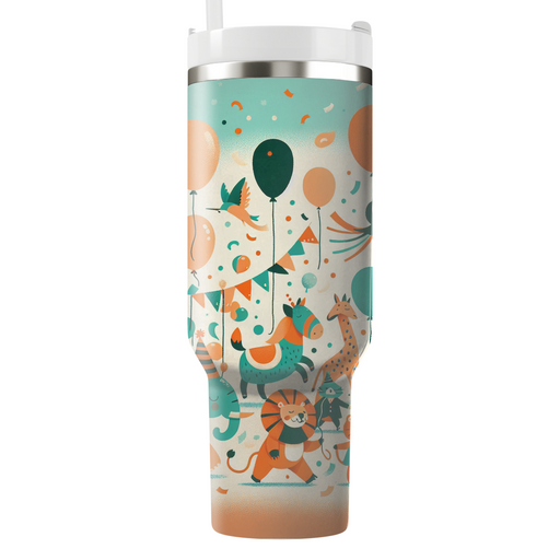 Whimsical Animal Parade  Travel Tumblers