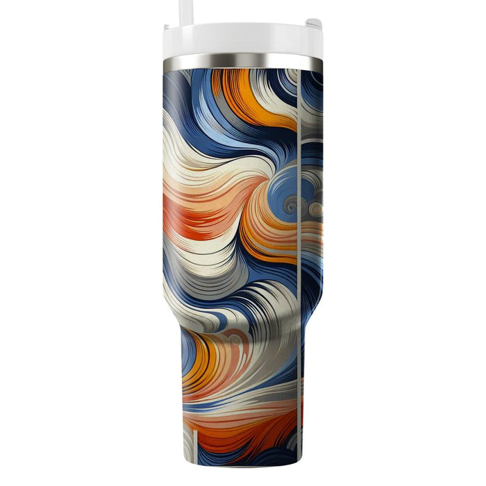 Artistic Brushstroke Abstract  Tumblers With Lids